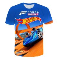 เสื้อผ้าเด็ก Hot Wheels Top 2023ฤดูร้อนเสื้อยืดเด็ก3d พิมพ์แขนสั้นชายหญิงเสื้อ Streetwear เสื้อ Fashion