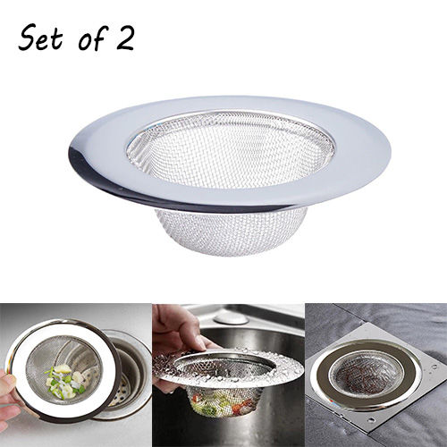 SINKSTRAINER01- (2PC) Stainless Steel Kitchen Drainer Sink Strainer ...