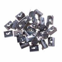 30pcs Silver European Standard Carbon Steel Drop in T Nut with Spring Sheet for Aluminum Extrusion with Profile 45 Series M6 Hand Tool Parts Accessori