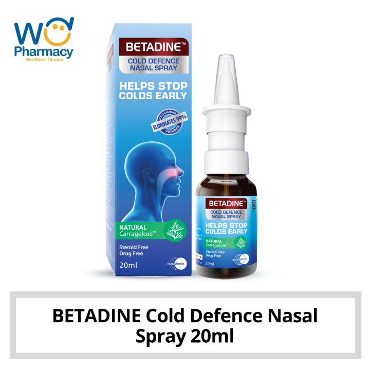 BETADINE Cold Defence Nasal Spray 20ml (Exp 09/2024) Lazada