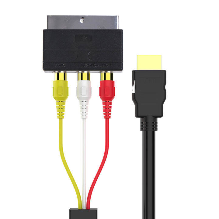 zp-5โวลต์แบบพกพา-hd-วิดีโอ-hdmi-เข้ากันได้กับ3rca-av-scart-คอมโพสิตแปลงอะแดปเตอร์เคเบิ้ลสายไฟสำหรับโฮมเธียเตอร์ระบบ