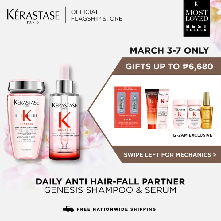 Kérastase Genesis Daily Anti Hair Fall Partner for Thin Hair (Shampoo &  Scalp Serum) | Lazada PH