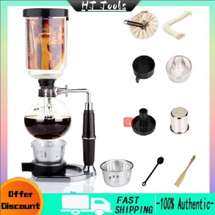 Siphon Coffee Maker Heatresistant Glass Coffee Filter Kit Japanese