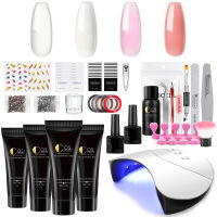 Professional Poly Nail Gel Kit Design Decorations Extension Kit For Gel Nail Kit With 30ML Slip Soultion All For Manicure