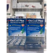 HCMChính Hãng Que thử đường huyết On-call Plus .Hộp 25 que tặng kèm 50 kim