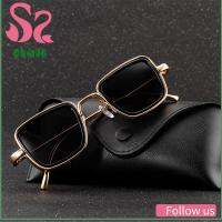 AD8T2 ชายหญิง UV400 โลหะ แว่นตากันแดด Steampunk Retro Shades แว่นตากันแดดทรงสี่เหลี่ยม สำหรับผู้ชายผู้หญิง