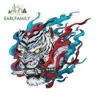 EARLFAMILY 13Cm X 12.1Cm สำหรับสติ๊กเกอร์ไวนิลติดรถยนต์เสือ,สติ๊กเกอร์สุดสร้างสรรค์สำหรับป้องกันประตูรถยนต์กระจกบังลมหน้าต่าง