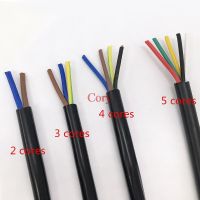 22 AWG 0.3MM2 RVV 2/3/4/5/6/7/8/10/12/14/16/18 Cores Pins Extension wire Copper Wire Conductor Electric RVV cable sleeves BALCK