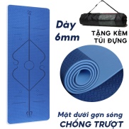 Thảm tập yoga, gym 2 lớp 6 - 8mm cao cấp, thảm tập yoga chống trượt