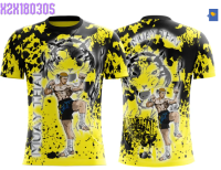 yellow black design muay thai 3d high quality TSHIRT