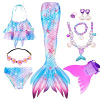 Fantasy Children Mermaid Tails For Swimming For Girls Halloween Cosplay Costumes The Little Mermaid Swimsuit Bathing Suit Pool