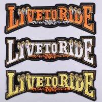 Live To Ride Eagle แพทช์เย็บปักถักร้อยสำหรับเสื้อผ้าแจ็คเก็ตกลับตกแต่งซ่อมรถจักรยานยนต์กรงเล็บสัตว์เหล็กขนาดใหญ่หรือเย็บ appliques-EDCNM SHOP