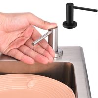 2Color Solid Stainless Steel Kitchen Sink Black Liquid Soap Dispenser Large Capacity Pump Soap Dispenser Liquid Detergent