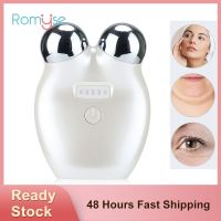 ROMYSE EMS Double Roller Massager Lifting Firming Rf Microcurrent Face Slimming Device Machine Reducing Edema Skin Care Tools