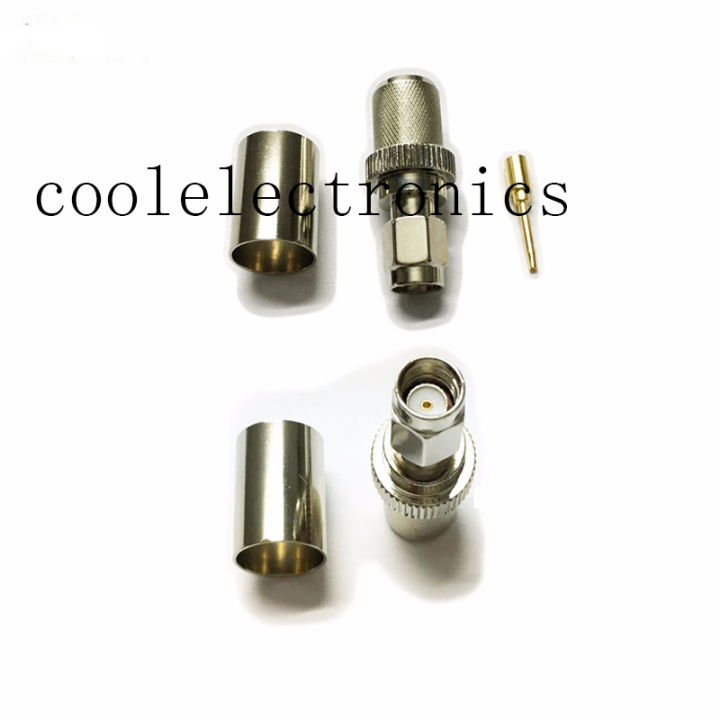 5pcs RP-SMA Male Plug Crimp for RG8 RG213 LMR400 RG214 Adapter Coaxial Cable Connector