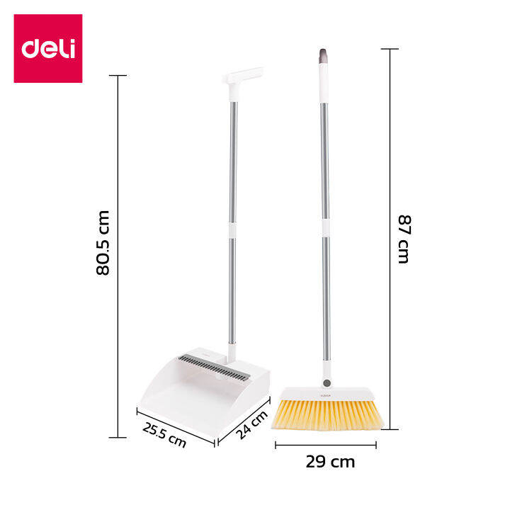 deli-ชุดไม้กวาด-พับได้-ไม้กวาดพร้อมที่ตักขยะ-ไม้กวาดซิลิโคน-มีแปรงในตัว-พร้อมที่ตักขยะ-ประหยัดพื้นที่-ที่โกยผง-อเนกประสงค์-folding-broom