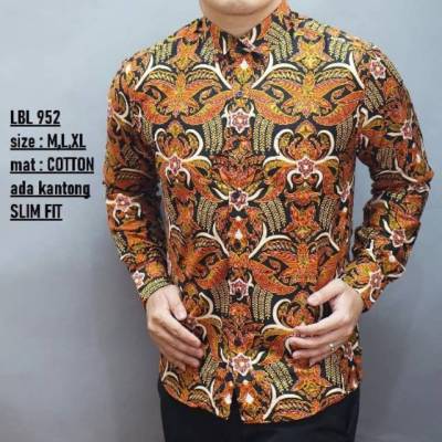 Batik Men Clothes BATIK Men Long Arm Kemeja Men SLIM FIT LBL 952 LUIGI (X5C4) slimfit batik Shirt jumbo batik Shirt Men jumbo batik Shirt Men jumbo batik Shirt pekalongan batik Shirt I2P0 jumbo batik Shirt For Men jumbo batik Shirt pekalon