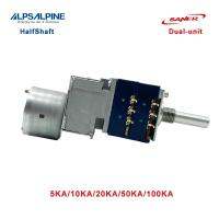 ALPS 5KA/10KA/20KA/50KA/100KA Rotary Potentiometer with Motor RK271 Series Slotted/Half Shaft Dual-unit 6Pin