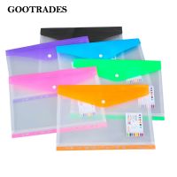 【hot】 1pcs Plastic Envelopes Document Folders Transparent Project Envelope With Closure