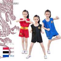 1Set Martial Arts Performance Practice Training Taekwondo Muay Thai Sanda Shorts Short Sleeve Boxing Mma Trunks Suit Child Adult