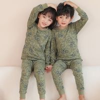 Kids Pajamas Christmas Sleepwear for Boys Girls Cotton Set Autumn Winter Nightwear Childrens Home Clothes Pajamas Two-piece Set
