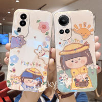 ปลอกอ่อนสำหรับ OPPO Reno10 Pro Pro+ Reno8 T 5G A78 A58 A98 5G 4G Phone Case เคสโทรศัพท์ป้องกันการตกหล่นลายดอกทานตะวันน่ารักรูปการ์ตูนสำหรับเด็กผู้หญิงฝาหลังโทรศัพท์คู่รัก