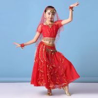 hot【DT】 Kids Belly Costumes Set Dancing Bellydance Children Bollywood Outfit