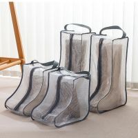 Boots Storage Bag Waterproof Dustproof Transparent Shoes Protection Bag Zippered Portable Boots Pocket Household Travel Storage