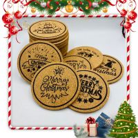 Saucer glass saucer glass coffee saucer beautiful Christmas Christmas glass Cork Coaster pad glass saucer glass wood neck mark saucer glass Christmas plate drop glass