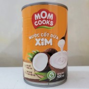 Hộp 400ml nhãn CAM NƯỚC CỐT DỪA XIM VN MOM COOKS Concentrated Coconut Milk