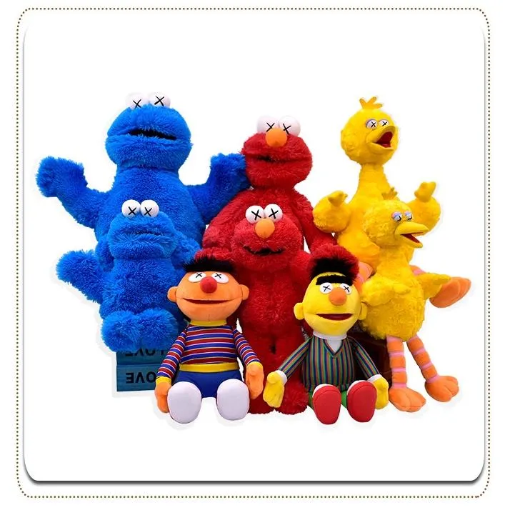  Giá trị tuyệt vời Hàng Thời Trang Phổ Biến Đồ Chơi Nhồi Bông UNIQLO x  KAWS x Sesame Street Thương Hiệu Lớn Elmo Ernie Burt Cookie Monster   Lazadavn
