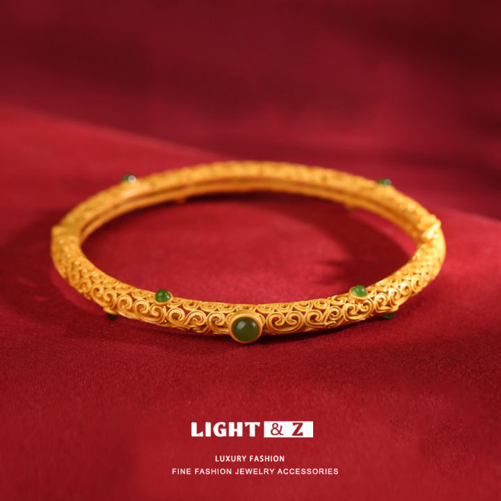 light-amp-z-18k-gold-jasper-สร้อยข้อมือทองโบราณเงิน-925-เครื่องประดับสร้อยข้อมือโชคดี