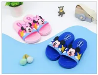รองเท้าแตะเด็ก Disney รองเท้าแตะพื้นนุ่มกันลื่นสำหรับเด็กชายและเด็กหญิง รองเท้าสายเดี่ยว Mickey น่ารัก