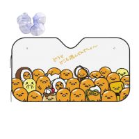 Sanrio Gudetama ที่บังแดดแผ่นกรองแสงติดรถยนต์รถพับได้บังแดดที่บังแดดหน้ารถสะท้อนแสงกระบังแสง