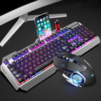 1 Set Rgb Led Backlight Gaming Mechanical Wired 16 Rgb Backlight 104 Keys Keyboard Standard Ergonomic Keyboard + Mouse Set