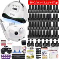 180W Nail Lamp Set Manicure Salon Polish Set With 9 Poly Acrylic Kit With High Quality 20W Nail Drill Machine