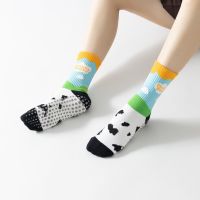 【YD】 2022 New Personalized Graffiti Round Toe Socks Cotton Breathable Calf Anti-slip Pilates