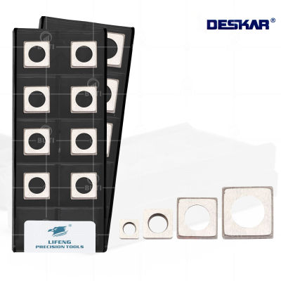 DESKAR MS0903ปะเก็น MS1204 100 Asli CNC Alat Pegang MS1504สี่เหลี่ยม Jenis Karbida Shim Alat Biasa untuk Mesin Lathes