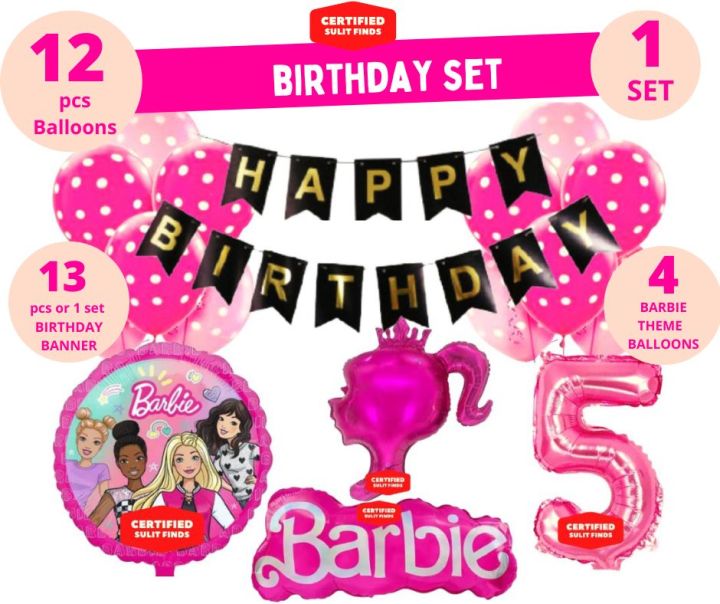 Barbie'' Theme Party Decorations Set Barbie'' Balloons Party Decoration Barbie'' Birthday