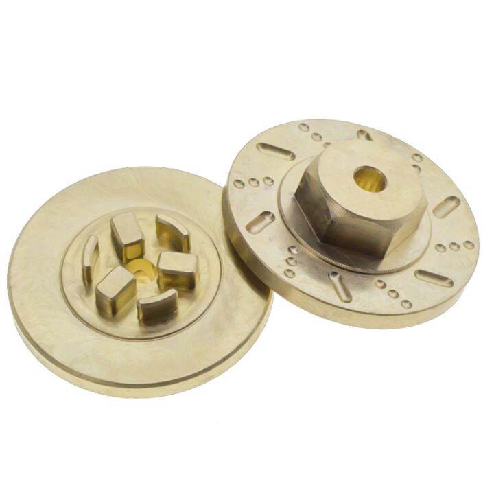 4pcs-brass-wheel-brake-disc-7mm-hex-adapter-counterweight-for-kyosho-mini-z-4x4-1-18-1-24-rc-crawler-car-upgrade-parts