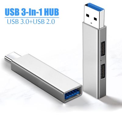 Splitter Hub Tipe c USB 3.0 Extender Hub USB Data 3-Port dengan adaptor USB C berlaku untuk MacBook Air Notebook PC Laptop