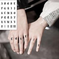 hot【DT】 Sticker English Alphabet Roman Numerals Temporary Fake Flash for Man Woman Kids