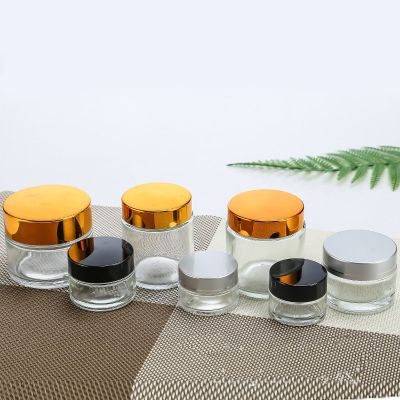 【CW】 10pcs 5g 10g 20g 30g 50g Glass Jar Cosmetics Bottle  Ointment