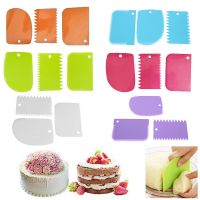 PE 3PCS Cream Scraper Irregular Teeth Edge DIY Scraper Cake Decorating Fondant Pastry Cutters Baking Spatulas Tools Molds