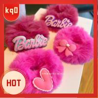 KQ0 สีทึบทึบ ตุ๊กตาบาร์บี้ scrunchie ตุ๊กตาผ้าพลัฌ แฟชั่นสำหรับผู้หญิง เชือกรัดผม ของใหม่ หางม้าหางม้า ยางรัดผม สำหรับผู้หญิง