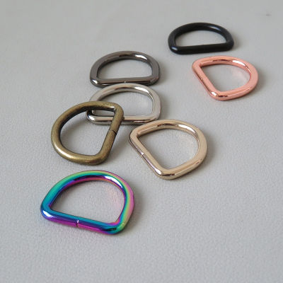 50Pcs 25mm D Ring For Bag Backpack Straps Accessory Belt Loop Buckle Metal Hardware Dog Collar Leash Garment Sewing Clasps