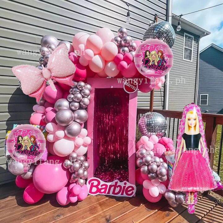 Barbie Pink Balloons Garland Arch Kit Princess Birthday Party Baby ...