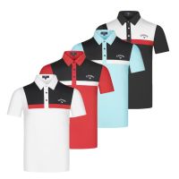 Callaway Golf Mens Short-Sleeved T-Shirt 2022 Summer Outdoor Sports High Elasticity Breathable Quick-Drying POLO Top Jersey QoGw