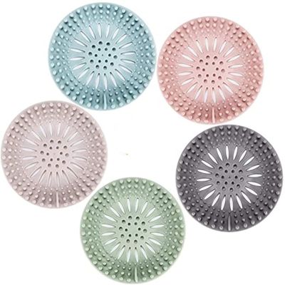 【CC】☃♀  Round Silicone Drain Hair Catcher Sink Strainer Shower Stopper Cover Trap Filter for
