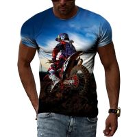 New Sports Motocross Mens Pattern เสื้อยืด 3D แฟชั่นสบาย ๆ Cool Street Wind พิมพ์เสื้อยืด Hip Hop บุคลิกภาพ O Neck Top